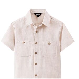 Beige Short Sleeve Boys Shirt
